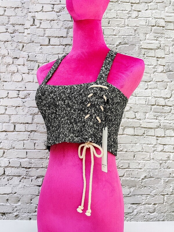 Short womens cotton knit top - Roberto Collina