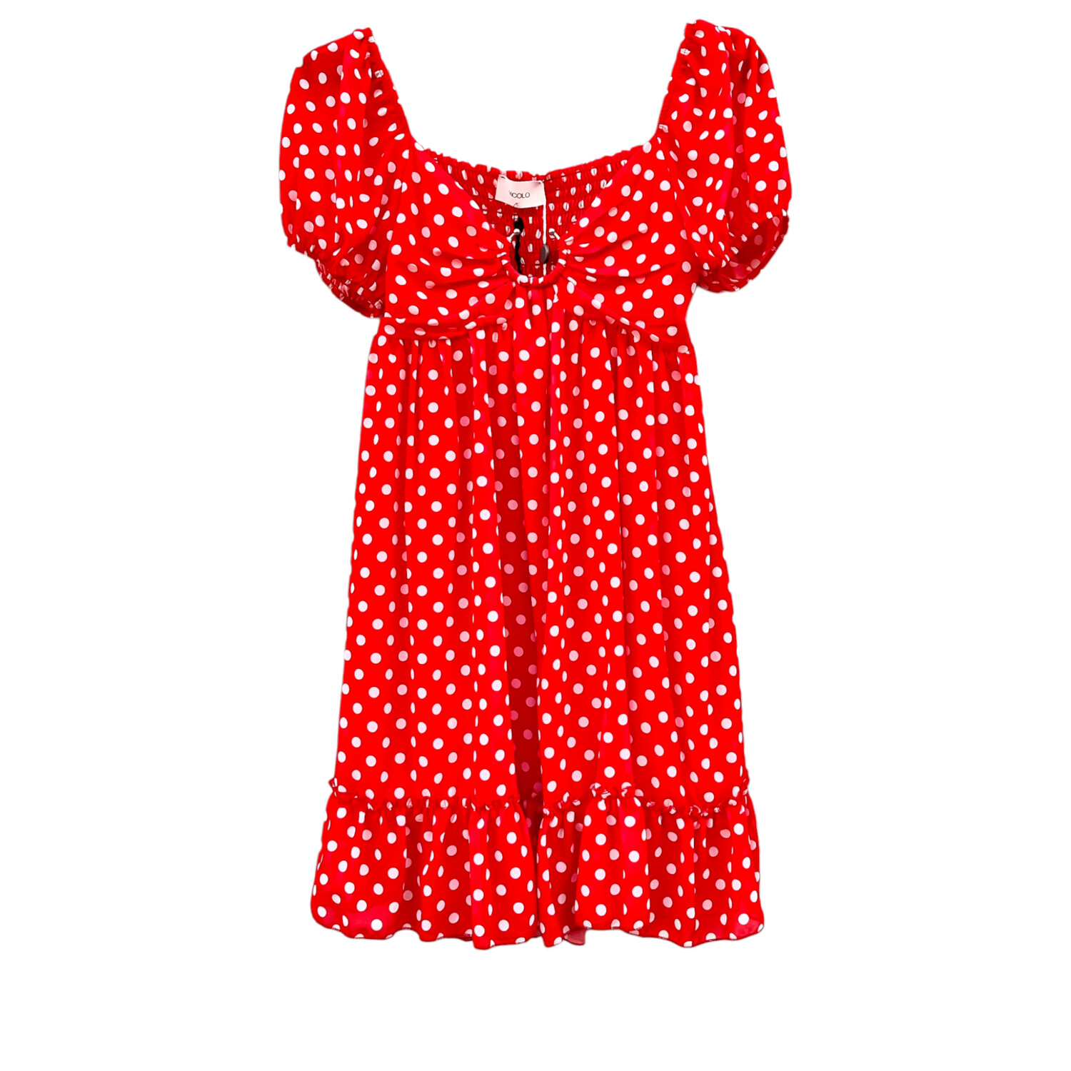 Summer Red Polka Dot Baby Doll Dress - Vicolo