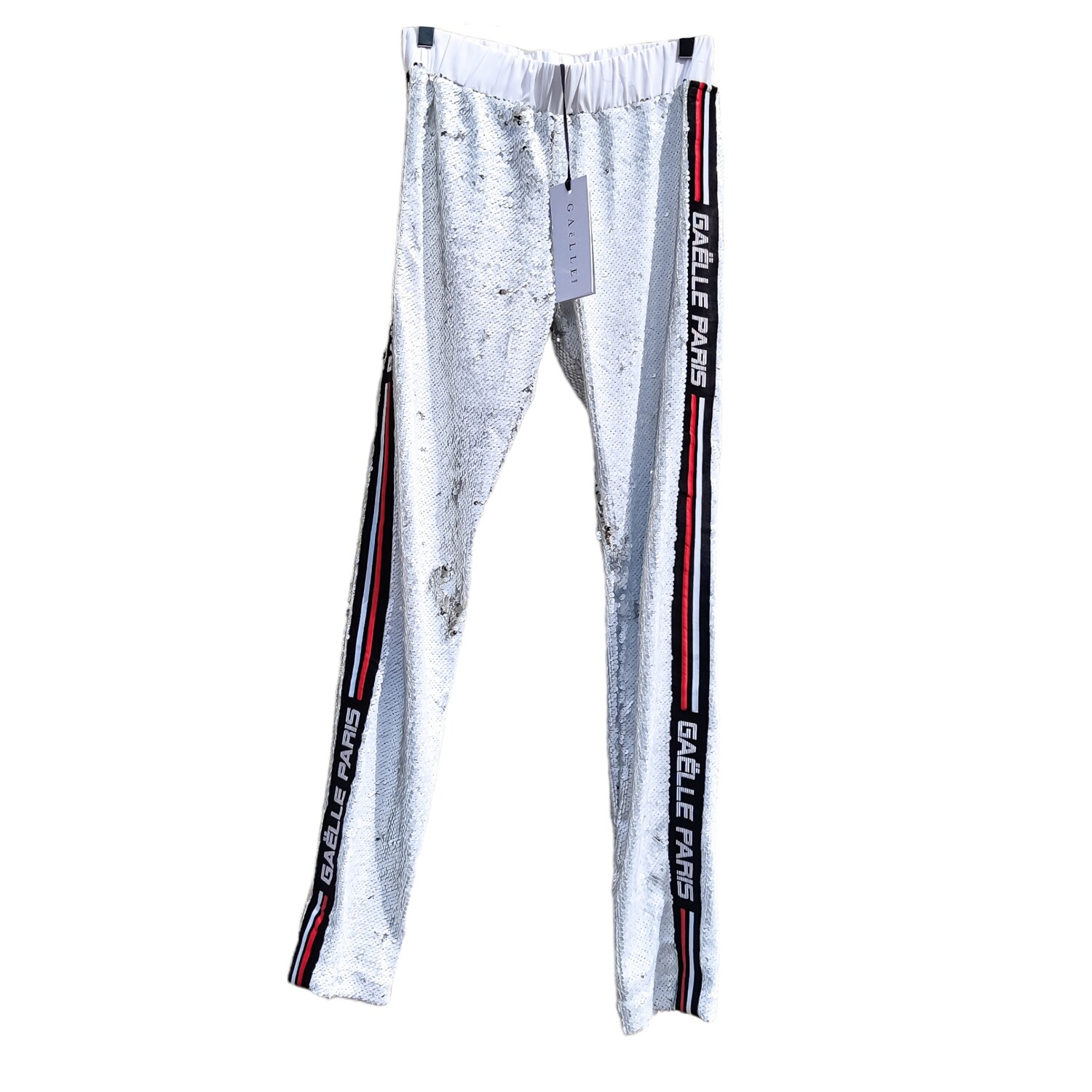 Jogging sequins femme - blanc - Gaelle 