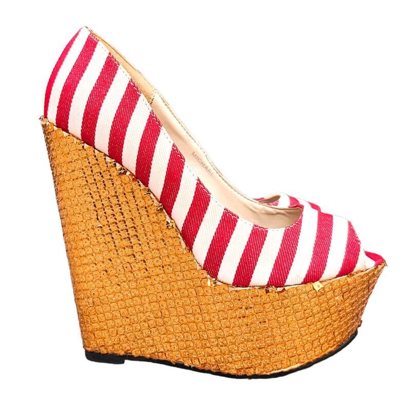 Open-Toe Vintage Heeled Shoe - Redkiss - Size 8