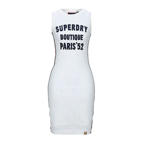 Robe femme moulante en dentelle blanche Superdry - Taille 38