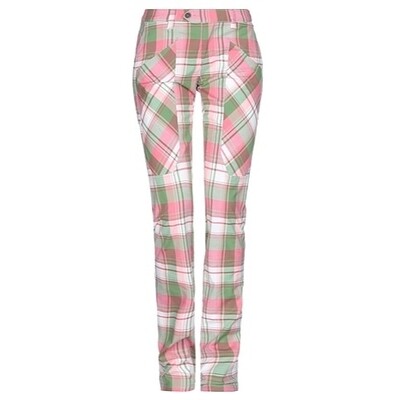 Pink, Green, and White Checkered Pants – Cigarette Cut