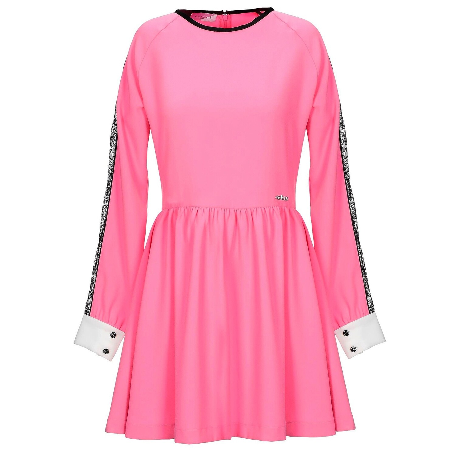 Pink Skater Dress with Long Sleeves