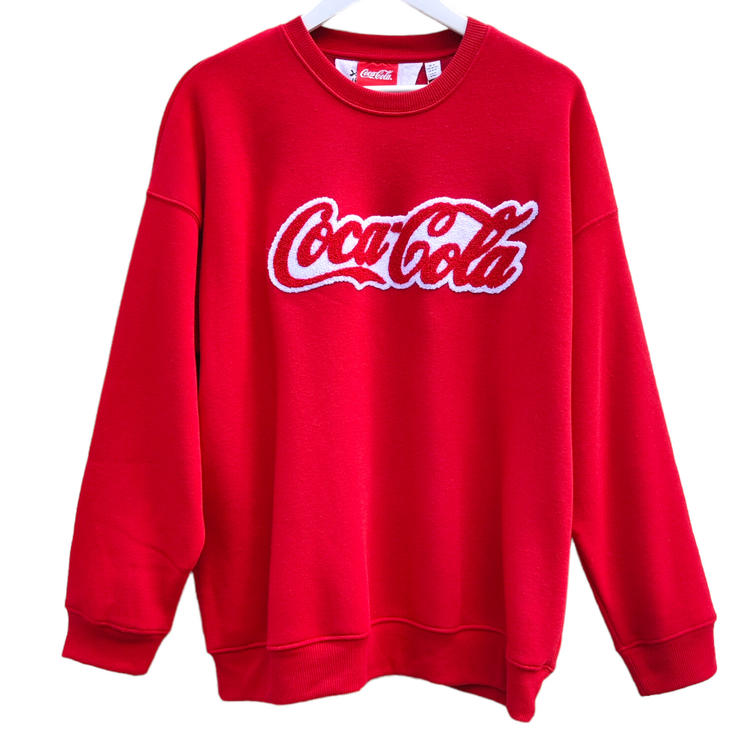 Roter Oversize Damen Sweatshirt Coca Cola
