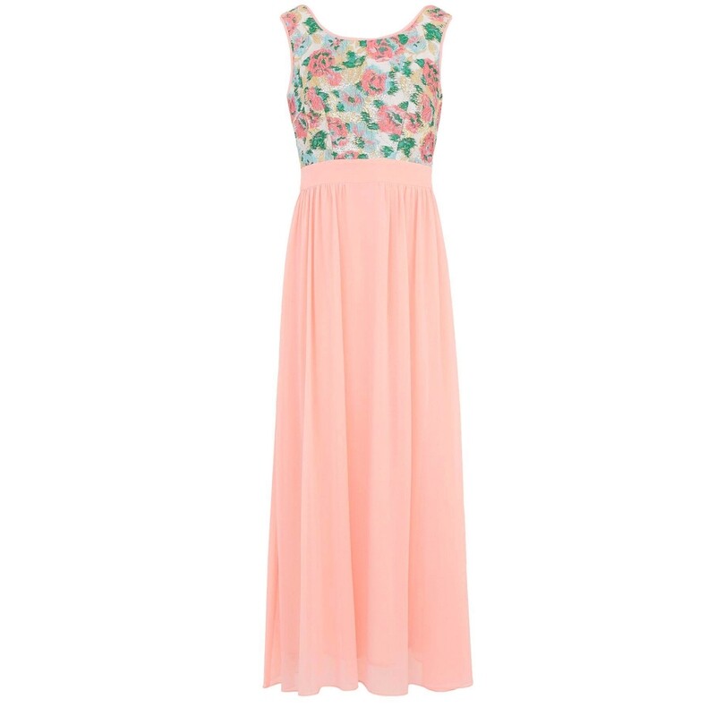 Women’s Long Pink Ceremony Dress Sleeveless
