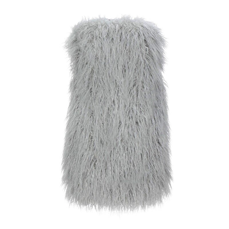 Fur Dress Grey for Women - Bustier