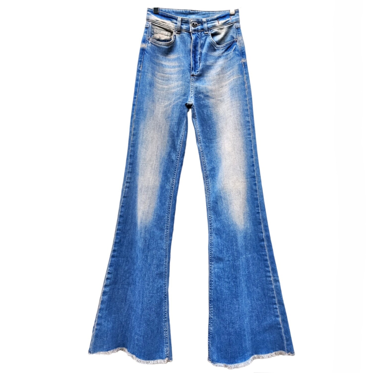High-Waisted Flare Jeans for Women in Light Blue