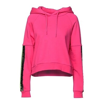 Sweat capuche rose fuchsia avec bande - XS