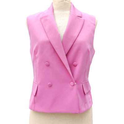 Veste tailleur sans manches femme - rose - Have One 