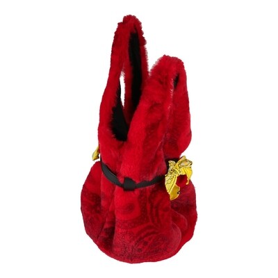 sac à main rouge en fausse fourrure - Anita Bilardi 