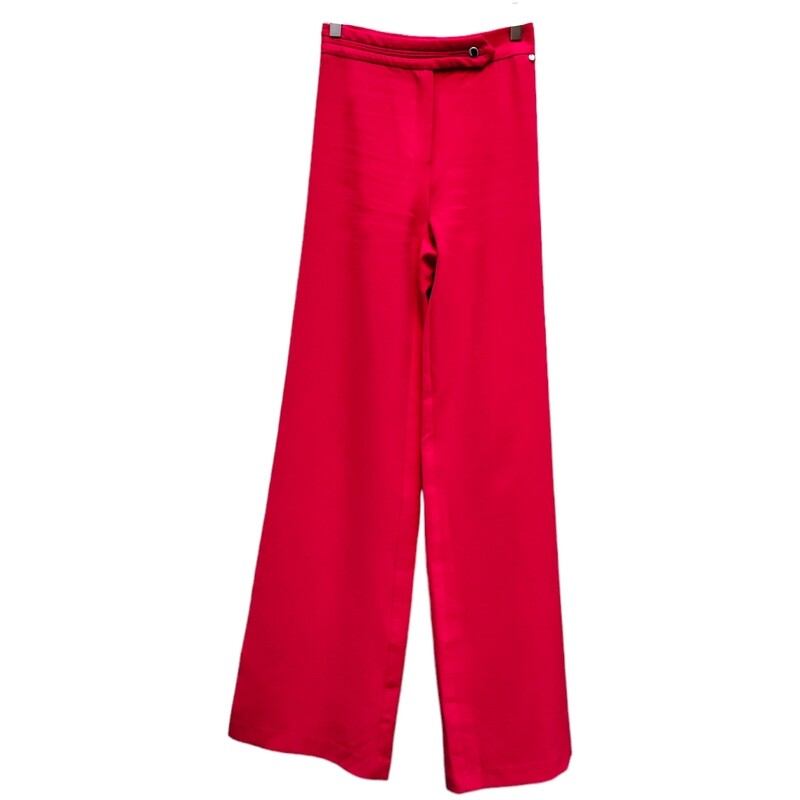 Red Palazzo Pant for Women - High Waist