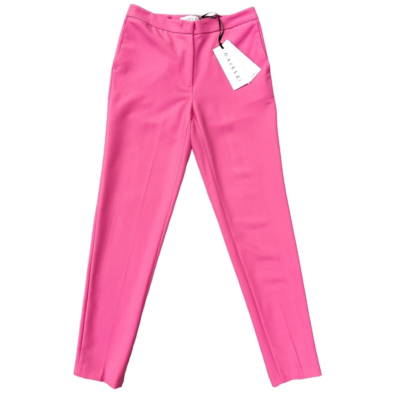 Women&#39;s Tailored Trousers Pink - High Waist, Slim Fit