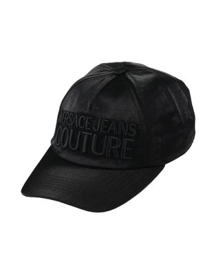 Women&#39;s Black Satin Cap Embroidered Versace Jeans Couture