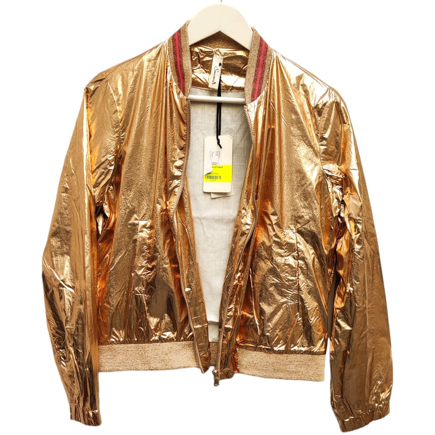 Damenblouson Gold mit Glitzerkragen