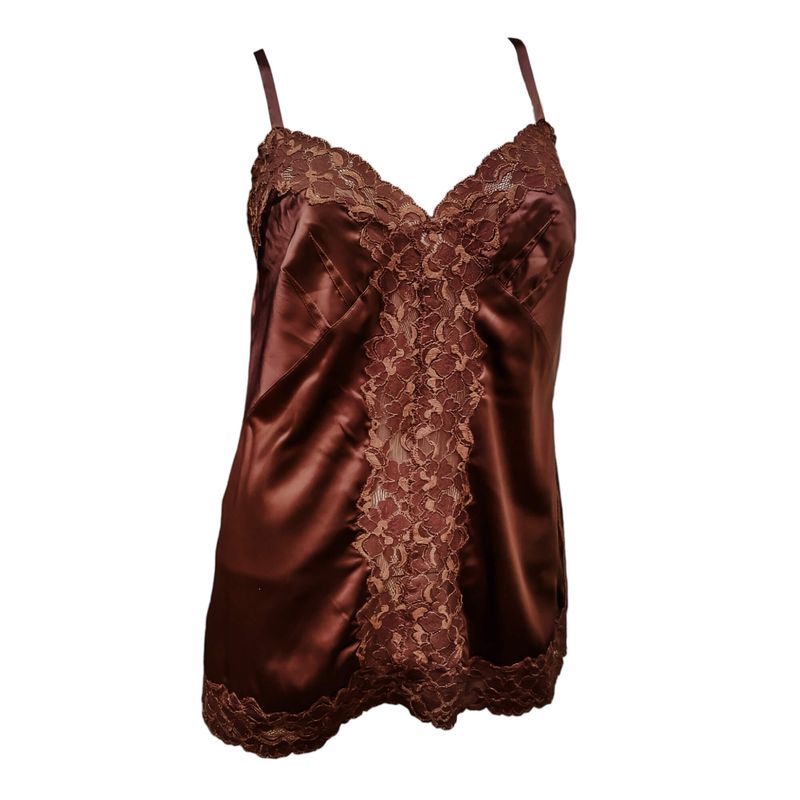 Brown Silk Lace Camisole