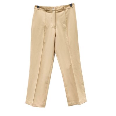 Pantaloni Culotte da Tailleur Beige Vintage per Donna