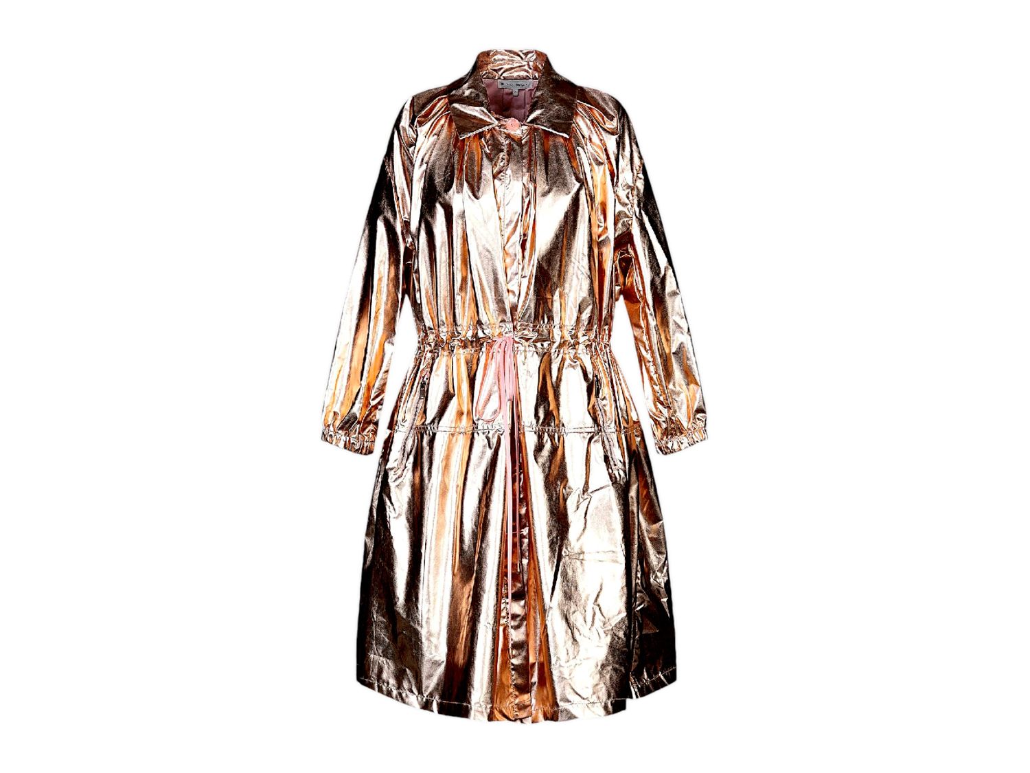 Oversized Gold Trench with Adjustable Waist