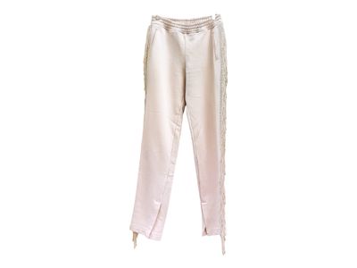 Pantalon Jogging Femme Beige avec Franges - 36