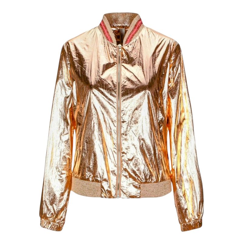 Metallic Gold Women&#39;s Bombers