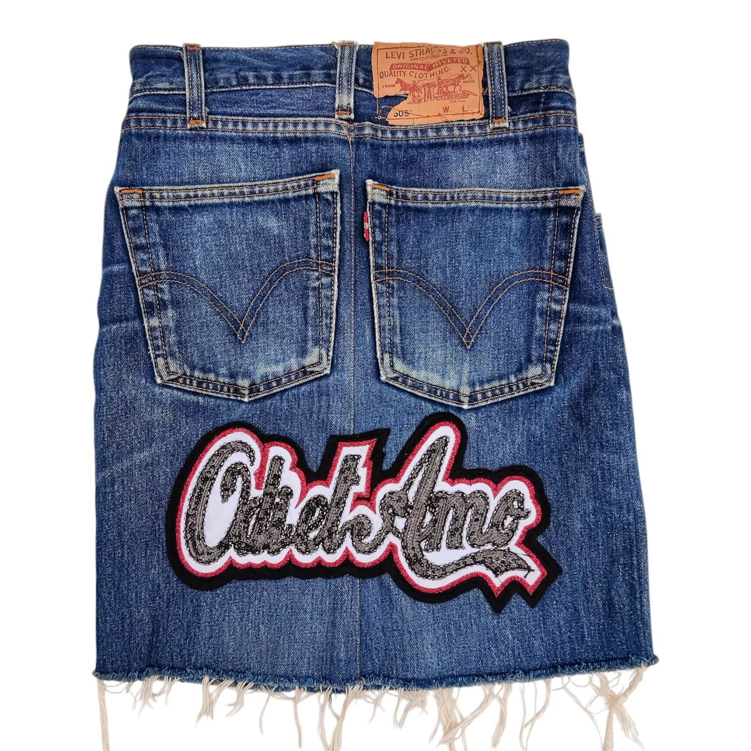 Levi&#39;s Straight Denim Skirt with Sequins - Women