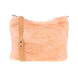 Beige Faux Fur Shoulder Bag for Women