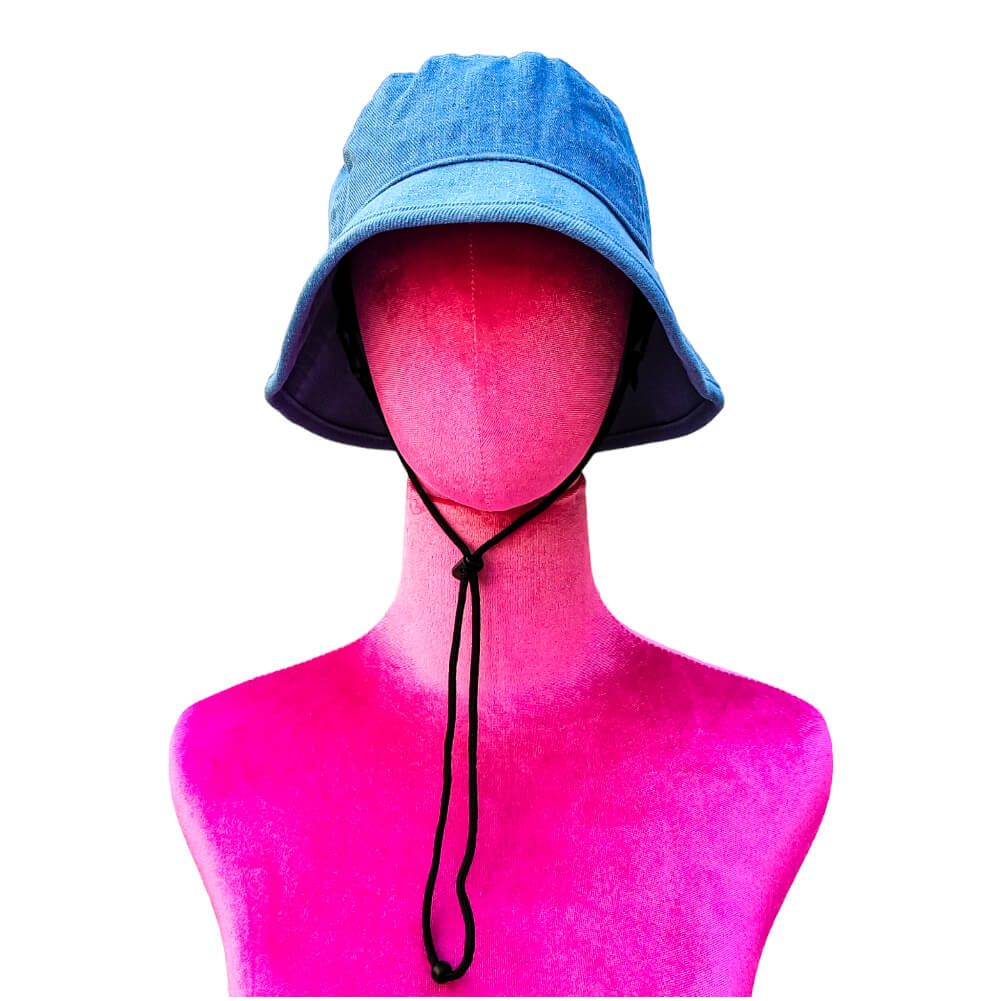Women&#39;s Denim Bob Hat with Removable Cord
