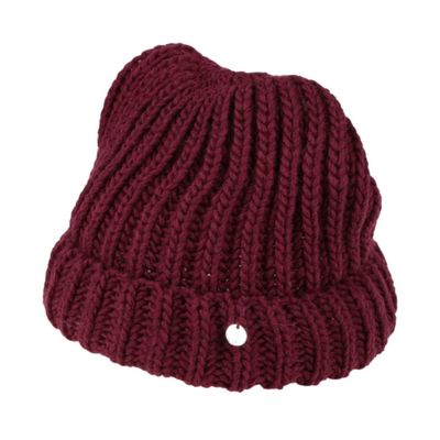 Bonnet femme bordeaux - laine tricotée - Liu Jo ❄️ Bonnet bordeaux femme Liu Jo