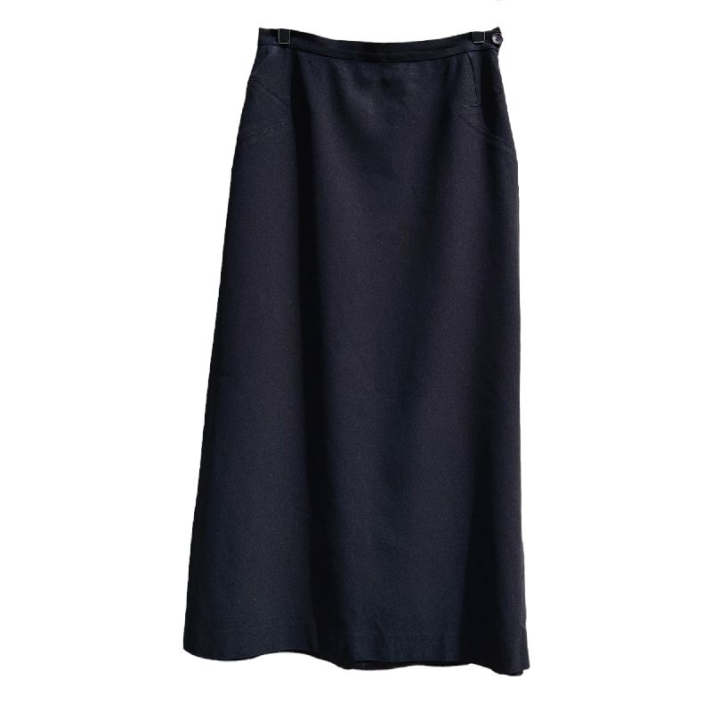 Vintage Claude Montana Long Black Skirt Size 8