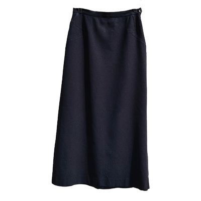 Vintage Claude Montana Long Black Skirt Size 8