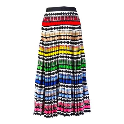 Mary Katrantzou pleated long skirt size M, stamp print, multicolor, SS13 collection, excellent condition