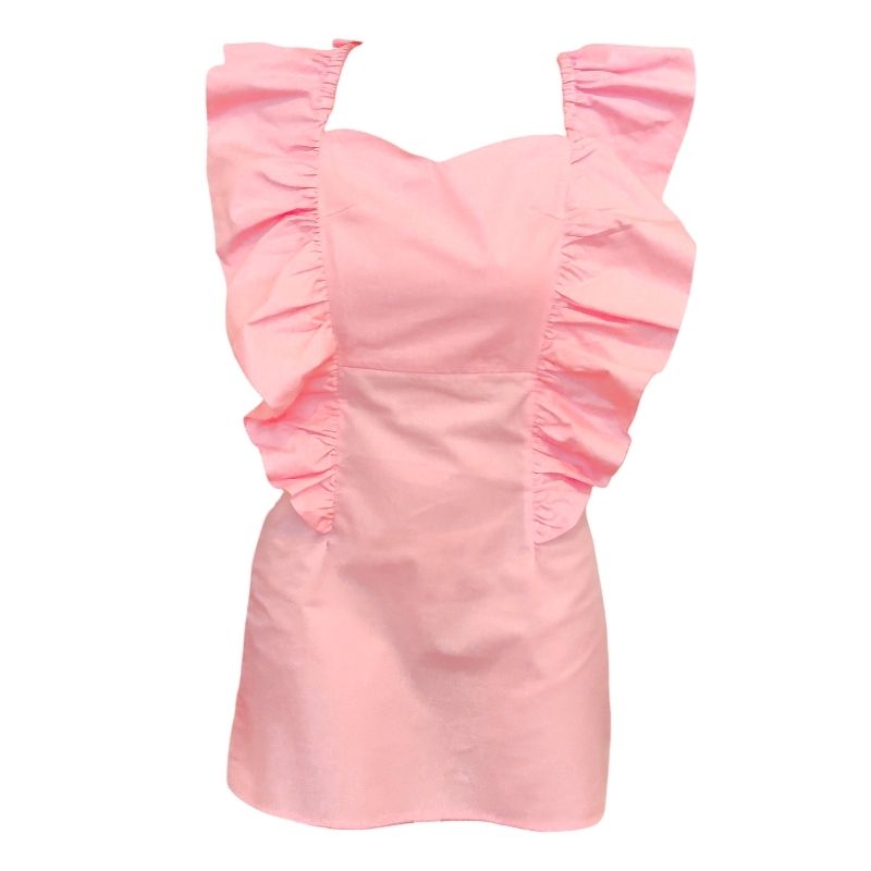 Short Pink Ruffled Dress - Size M