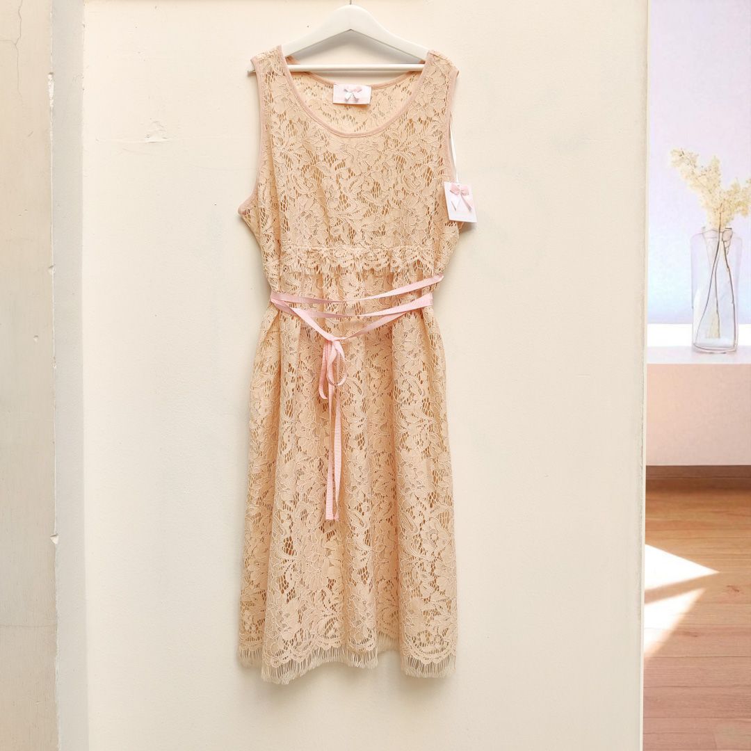 Chic Beige Lace Dress – No Secrets US  8 / UK 10