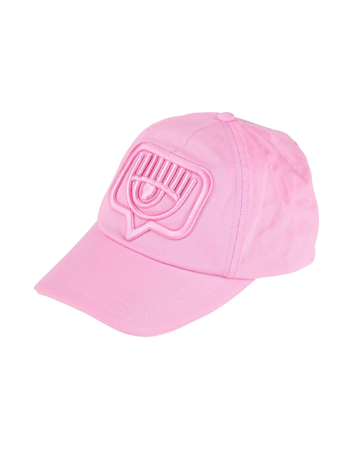 Pink plain women&#39;s cap Chiara Ferragni with embroidered eye logo