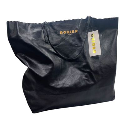 Tote bag femme cuir synthétique noir Rodier - vintage - neuf