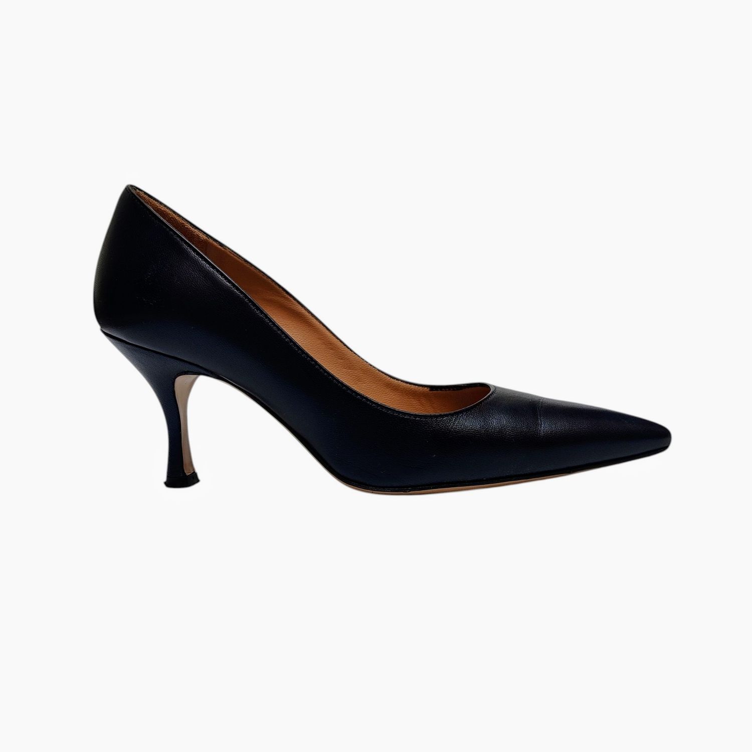 Escarpins cuir noir petit talon Jet Set - taille 36.5