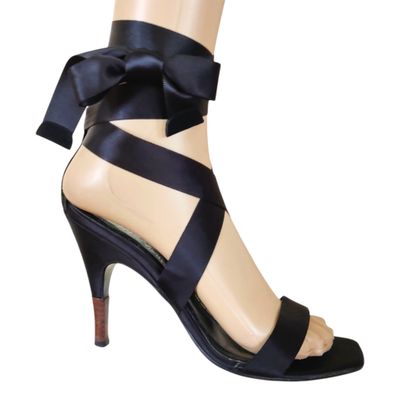 Sandales femme Yves Saint Laurent à nouer Satin Vintage - 39