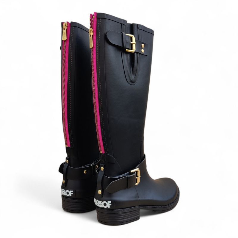 Bottes pluie femme cavalière noir