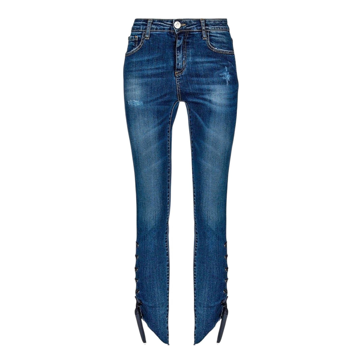 Jean court skinny lacets - 26 28