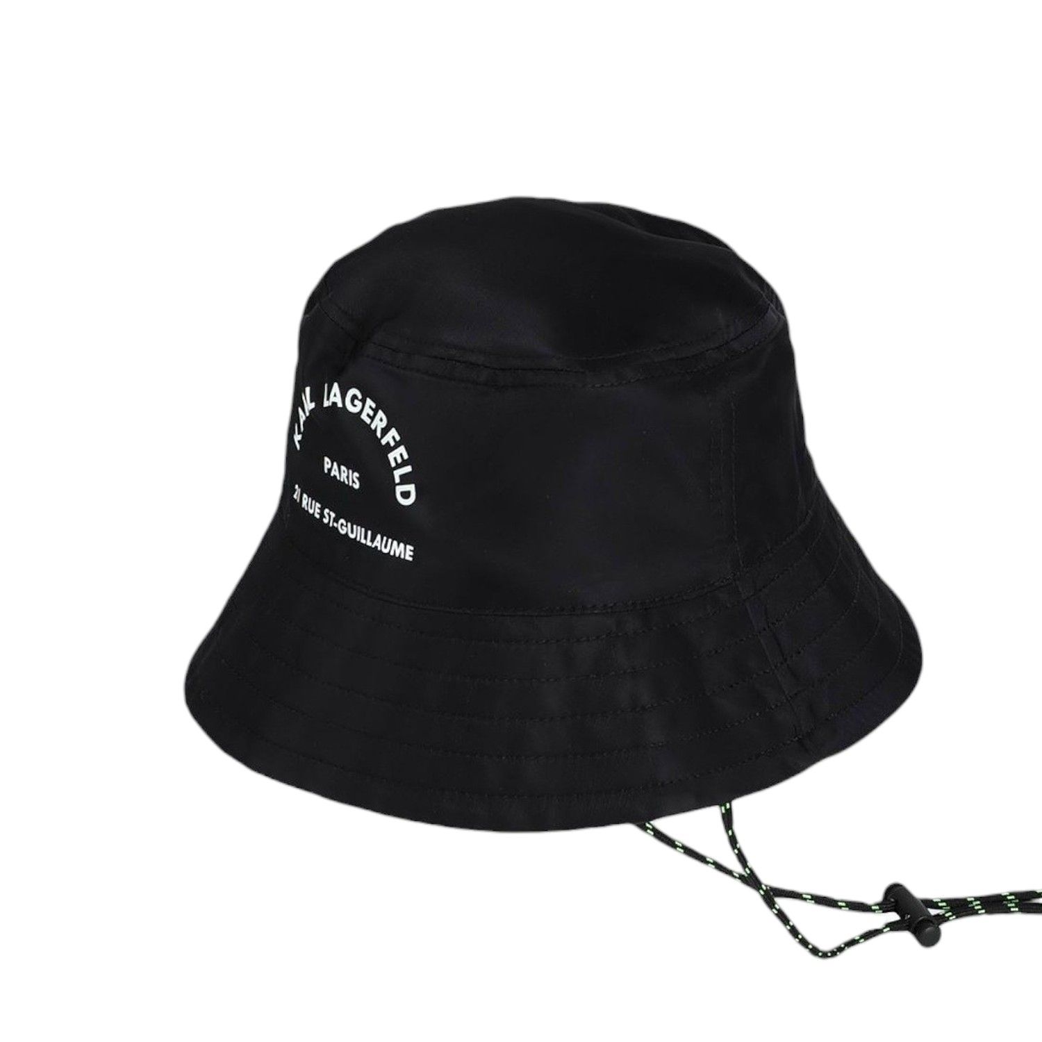 Bob de pluie réversible - Karl Lagerfeld – noir et vert fluo