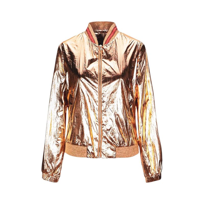 bomber femme doré métallisé