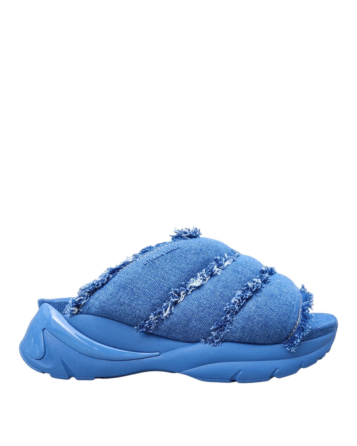 Mules baskets femme en jean avec semelle épaisse