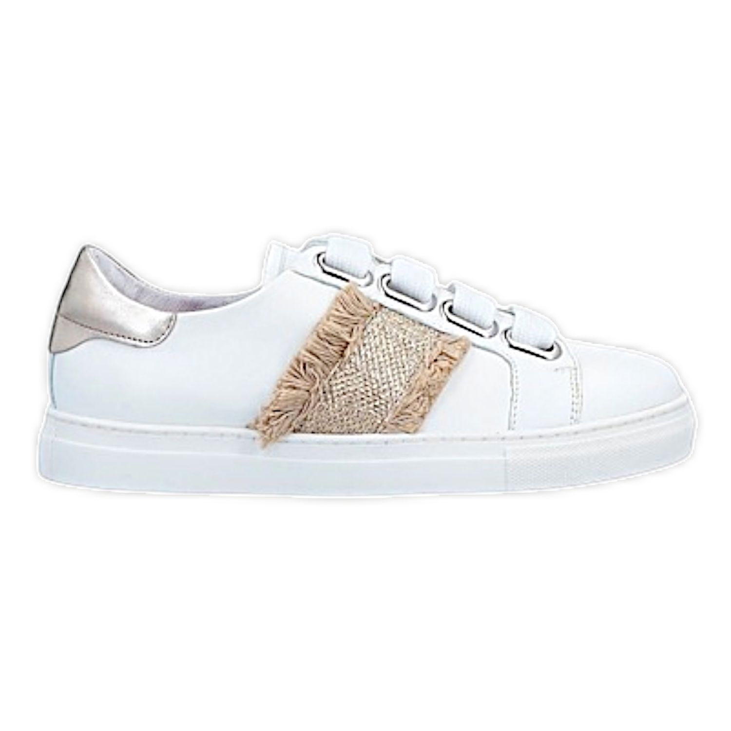 Baskets blanches et dorées – 36 &amp; 37