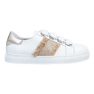 Baskets blanches cuir détail doré – 36 &amp; 37