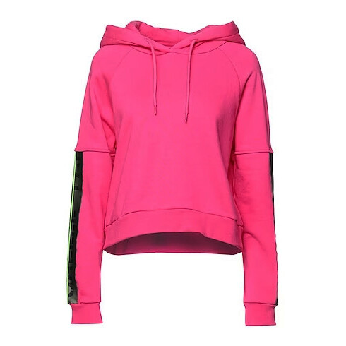 sweat capuche femme rose fuchsia en coton