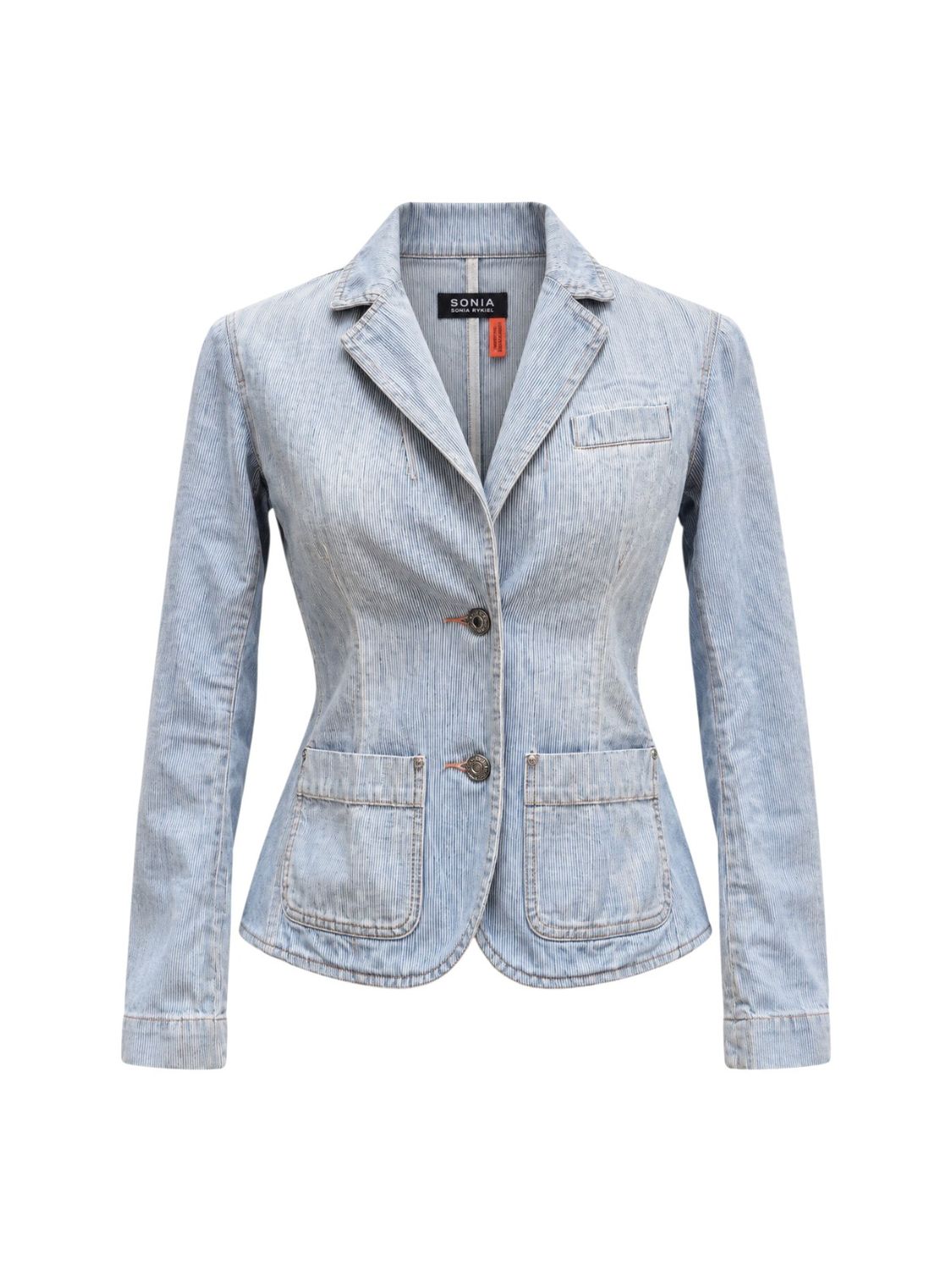 Veste tailleur denim à rayures Sonia Rykiel – M