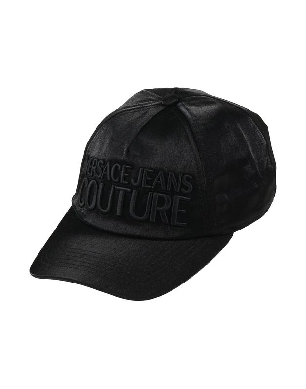 casquette satin femme noir logo brodé Versace Jeans Couture