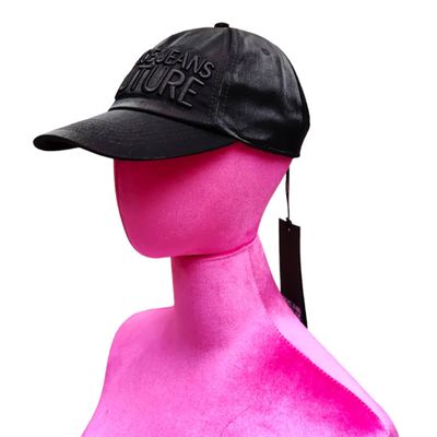 casquette satin noire femme Versace