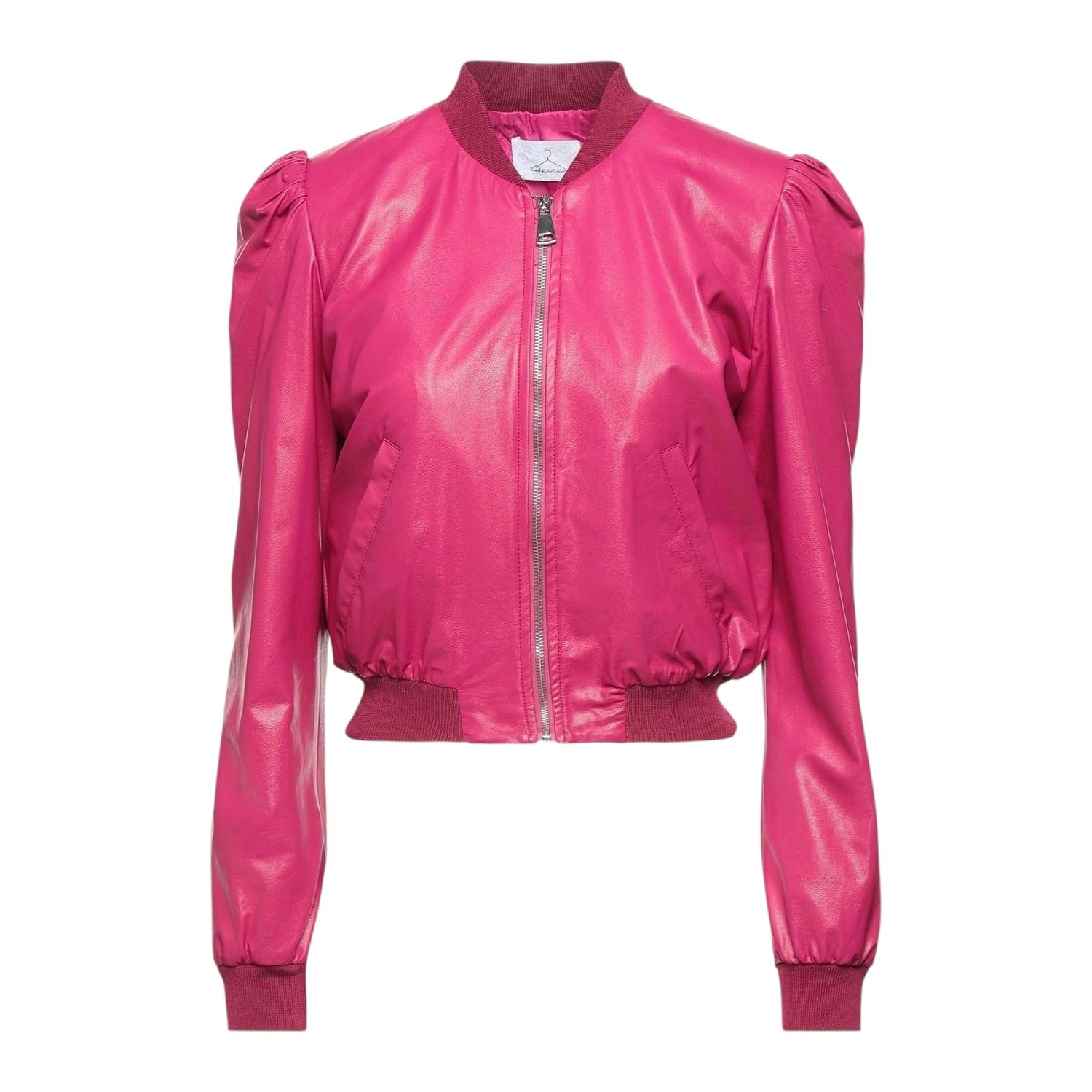 bomber femme rose fuchsia simili cuir