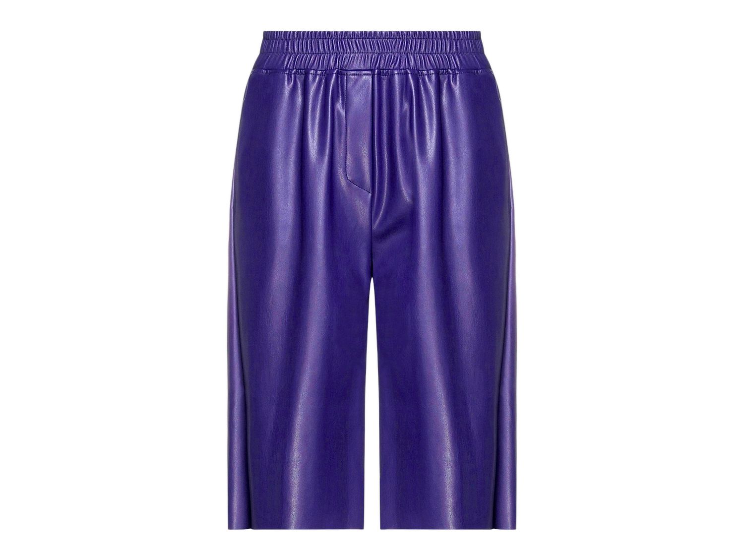 Bermuda violet en cuir vegan pour femme de la marque italienne Angela Mele Milano