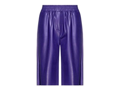 Bermuda violet en cuir vegan pour femme de la marque italienne Angela Mele Milano
